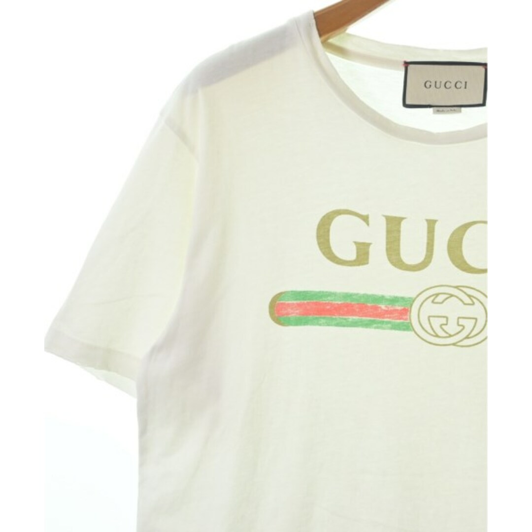 Gucci(グッチ)のGUCCI グッチ Tシャツ・カットソー -(M位) 白 【古着】【中古】 メンズのトップス(Tシャツ/カットソー(半袖/袖なし))の商品写真