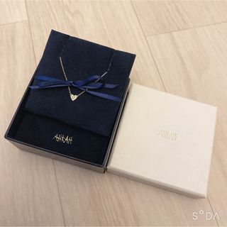 AHKAH - 美品 AHKAH  K18YG ハートパヴェ ブレスレット ダイヤ0.05ct 