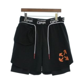 オフホワイト(OFF-WHITE)のOFF-WHITE オフホワイト ショートパンツ L 黒 【古着】【中古】(ショートパンツ)