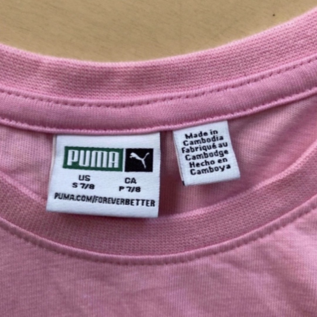 PUMA(プーマ)のプーマ　Tシャツ　US S 7/8 キッズ/ベビー/マタニティのキッズ服女の子用(90cm~)(Tシャツ/カットソー)の商品写真