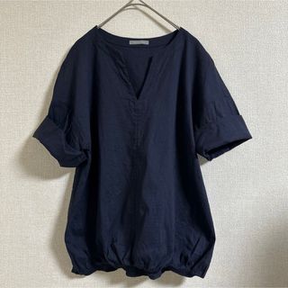 セオリーリュクス(Theory luxe)の極美品　theory luxe リネン　キーネックブラウス(シャツ/ブラウス(半袖/袖なし))