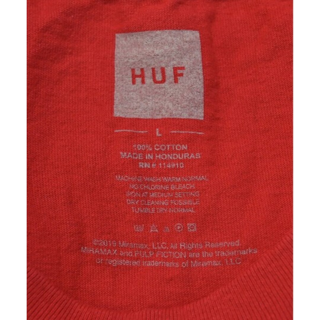 HUF(ハフ)のHUF ハフ Tシャツ・カットソー L 赤 【古着】【中古】 メンズのトップス(Tシャツ/カットソー(半袖/袖なし))の商品写真