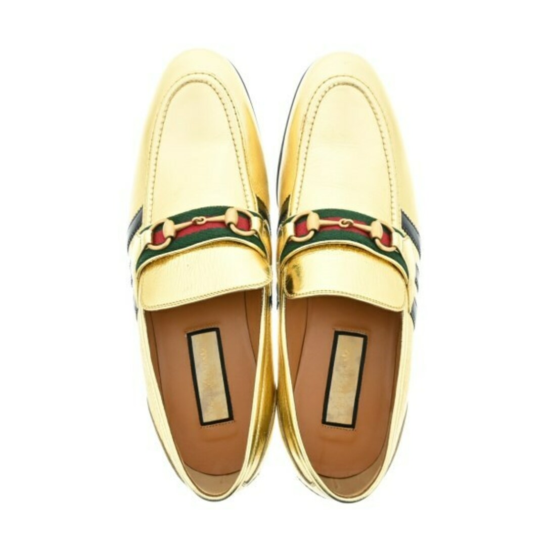 Gucci(グッチ)のGUCCI ビジネス・ドレスシューズ 10 1/2(29cm位) ゴールドx黒 【古着】【中古】 メンズの靴/シューズ(ドレス/ビジネス)の商品写真