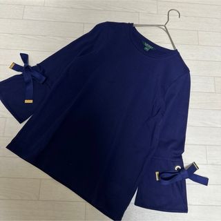 ラルフローレン(Ralph Lauren)の極美品　ラルフローレン　スリーヴリボンカットソー(Tシャツ(長袖/七分))