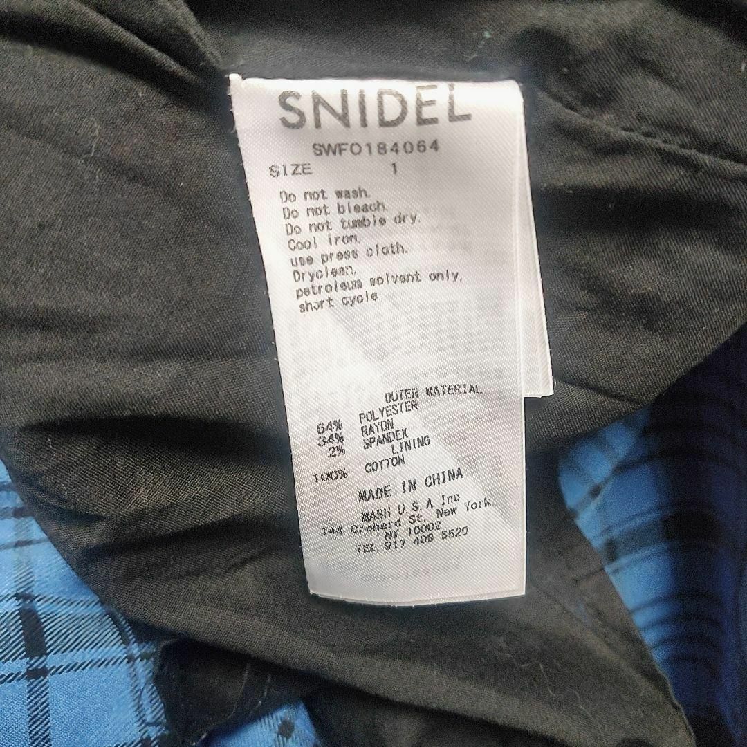 SNIDEL(スナイデル)のsnidel ワンピース ブルー チェック 1 レディースのワンピース(ひざ丈ワンピース)の商品写真