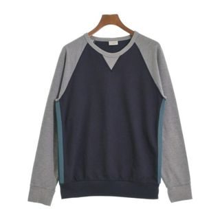 DRIES VAN NOTEN - DRIES VAN NOTEN スウェット M 紺xグレーx青系 【古着】【中古】