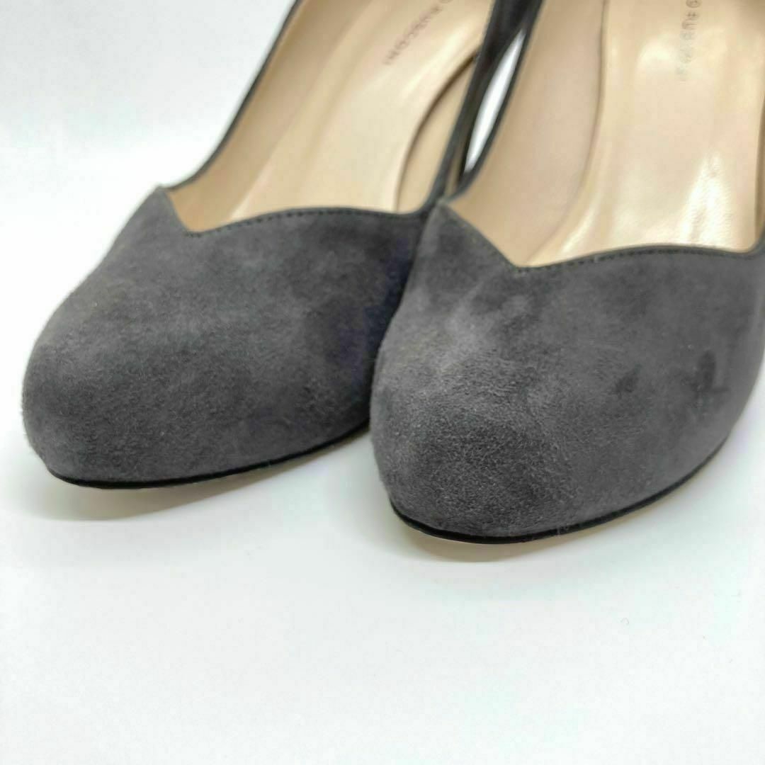 FABIO RUSCONI(ファビオルスコーニ)のファビオルスコーニ ヒール パンプス グレー スエード 22.5cm アーモンド レディースの靴/シューズ(ハイヒール/パンプス)の商品写真