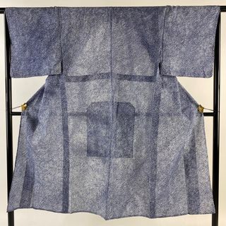 男着物 身丈133cm 裄丈64cm 綿 名品 【中古】(着物)