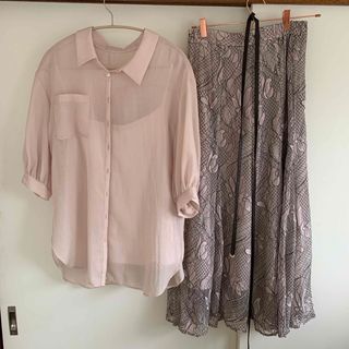 ジャスグリッティー(JUSGLITTY)のジャスグリッティーシアーシャツ&マイストラーダスカートセット売り(シャツ/ブラウス(長袖/七分))