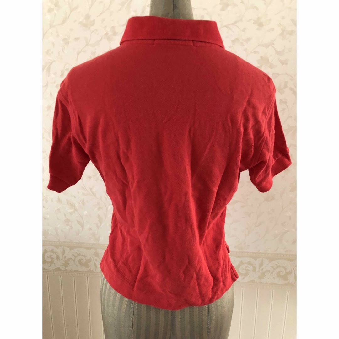 BURBERRY(バーバリー)のバーバリーロンドン　ポロシャツ　赤　L レディースのトップス(ポロシャツ)の商品写真