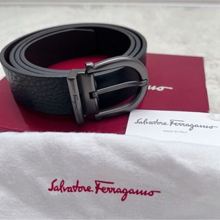 Salvatore Ferragamo - Ferragamo フェラガモ レザー リバーシブル ベルト 105  ブラック