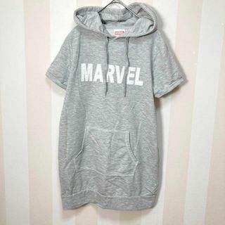 定番 ロゴ刺繍パーカー✨　美品　MARVEL マーベル　ユニセックス