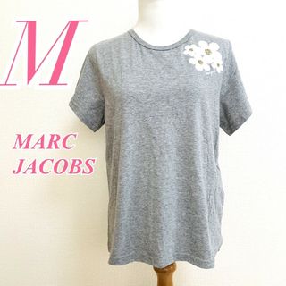 MARC JACOBS - マークジェイコブス　半袖カットソー　M　グレー　ホワイト　ゴールド　花柄　綿