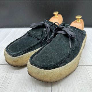 クラークス(Clarks)の【CLARKS】クラークス 26 スリッポン スエード ブラック サンダル(スニーカー)