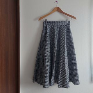 ユニクロ(UNIQLO)のUNIQLO チェック柄 フレアスカート M(ロングスカート)