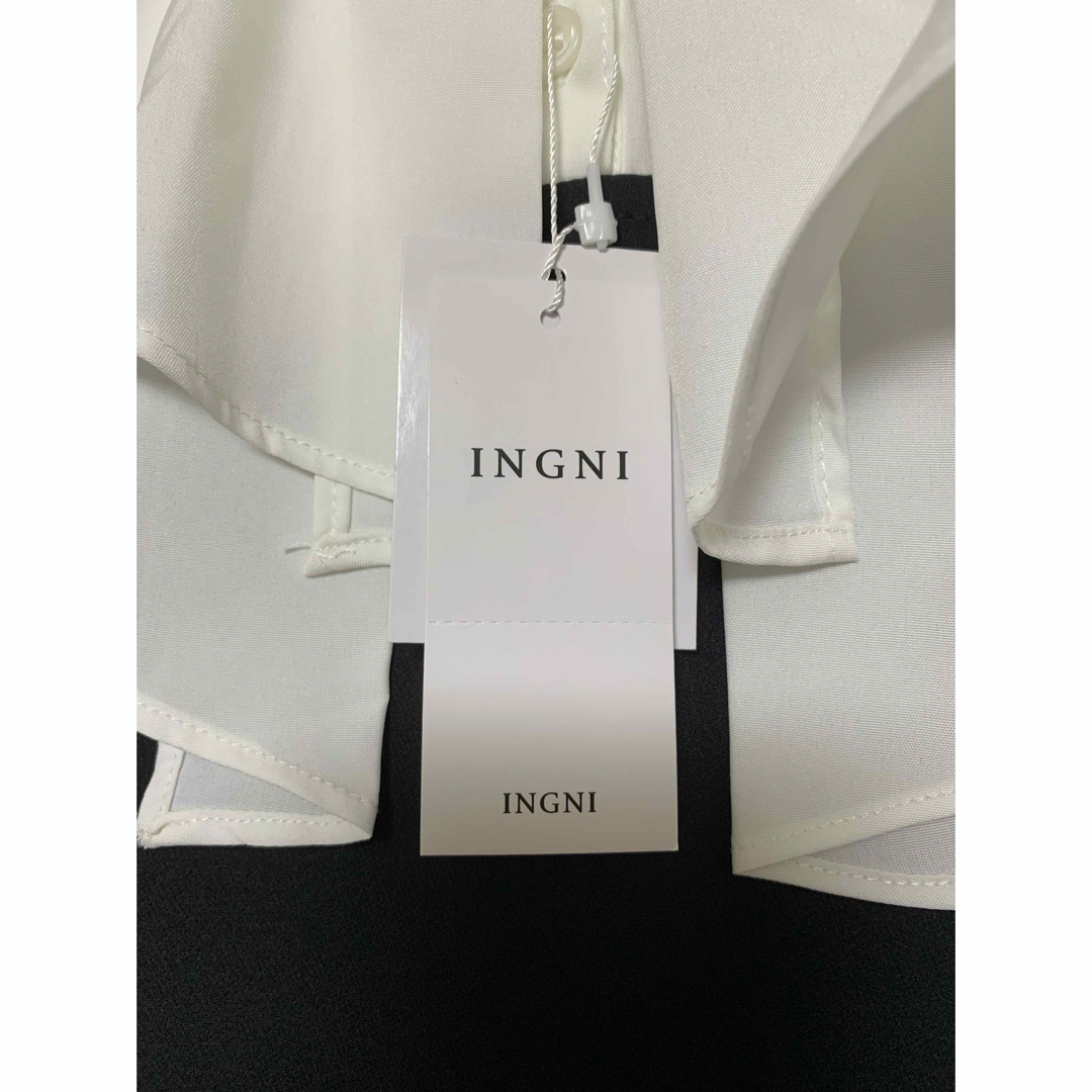 INGNI(イング)のINGNI イング ワンピース ドレス ノースリーブ フリル　ボウタイ　ブラウス レディースのワンピース(ロングワンピース/マキシワンピース)の商品写真