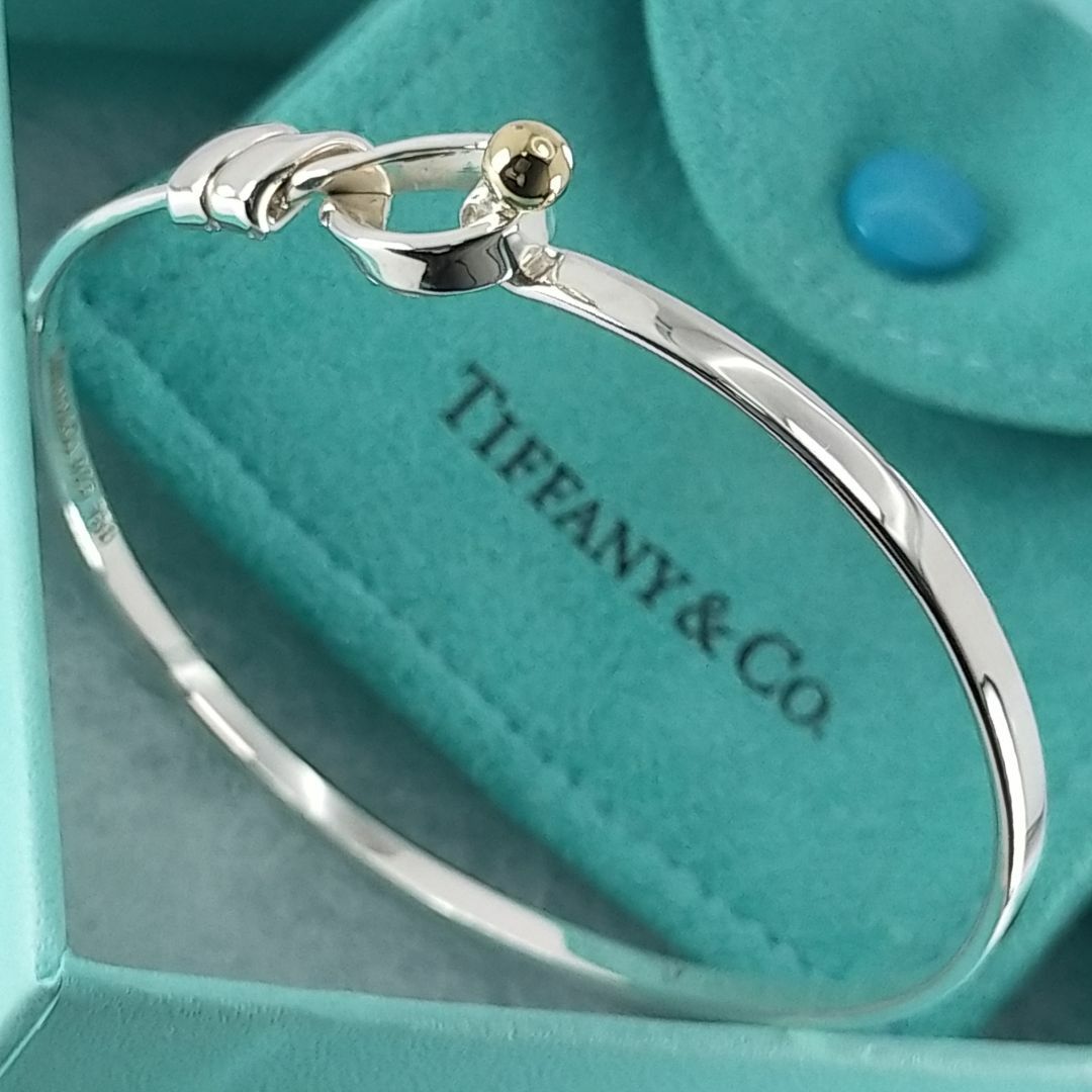 Tiffany & Co.(ティファニー)のGW★SALE【TIFFANY&Co.】フック&アイ　コンビ　バングル　1019 レディースのアクセサリー(ブレスレット/バングル)の商品写真