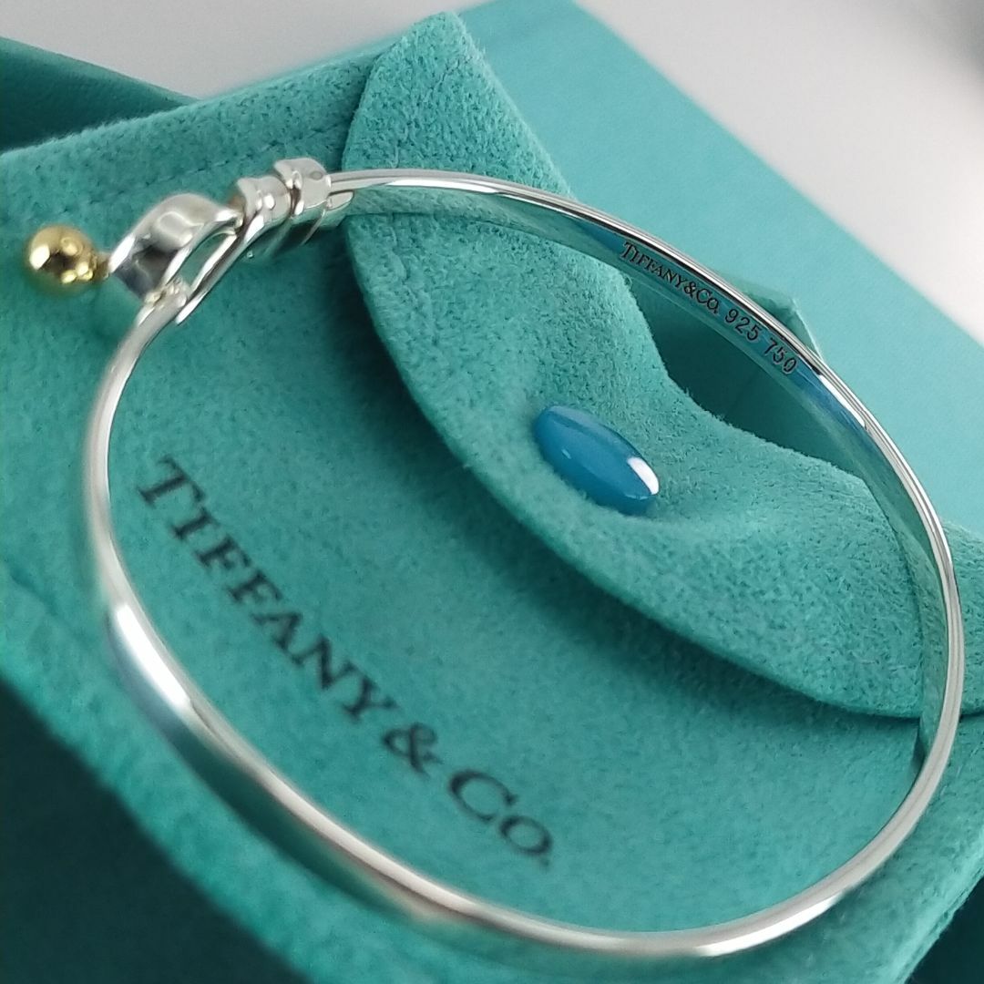 Tiffany & Co.(ティファニー)のGW★SALE【TIFFANY&Co.】フック&アイ　コンビ　バングル　1019 レディースのアクセサリー(ブレスレット/バングル)の商品写真