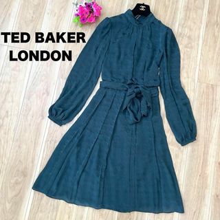 TED BAKER - 【新品未使用】TED BAKER LONDON 千鳥柄 グリーン ワンピース 1