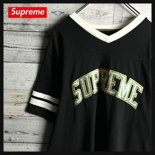 シュプリーム(Supreme)の【希少デザイン】シュプリーム☆ ラメ入りセンターアーチロゴ入りTシャツ(Tシャツ/カットソー(半袖/袖なし))