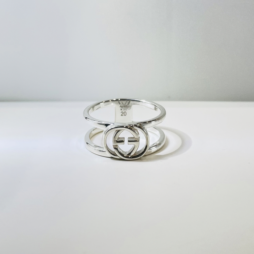 Gucci(グッチ)のGUCCI インターロッキングG ワイド ワイヤーリング　#20 19号 メンズのアクセサリー(リング(指輪))の商品写真