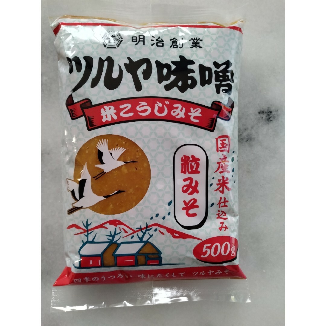 ツルヤ味噌　国産米仕込み 米こうじみそ（粒みそ）500g 食品/飲料/酒の食品(調味料)の商品写真