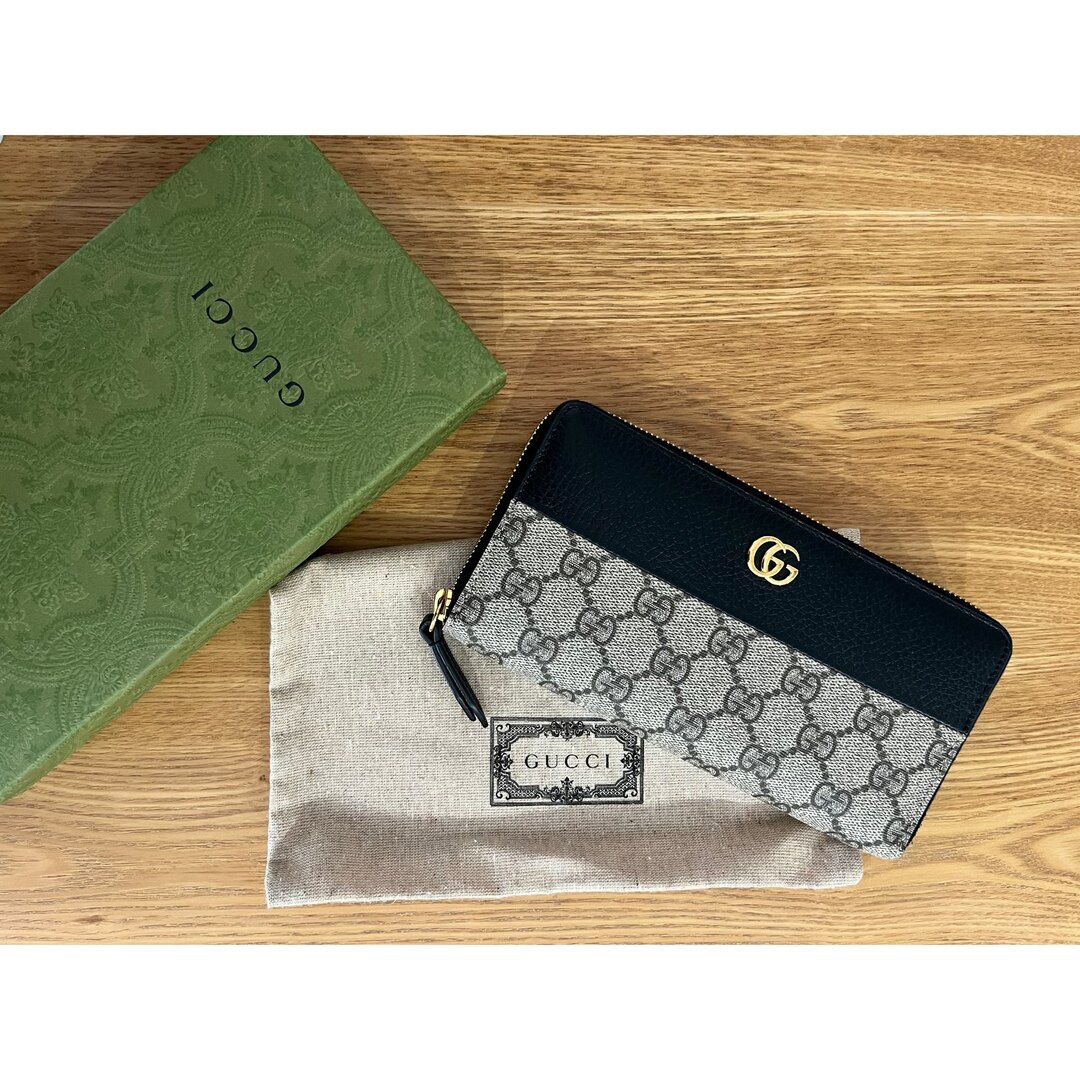 Gucci(グッチ)のグッチ　ジップアラウンド　GGマーモント　長財布 レディースのファッション小物(財布)の商品写真