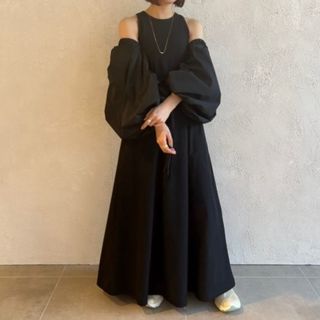 emmi atelier - 【emmi atelier】タフタボレロ付きカットワンピース