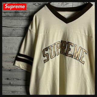 シュプリーム(Supreme)の【人気Lサイズ】シュプリーム☆ ラメ入りセンターアーチロゴ入りTシャツ(Tシャツ/カットソー(半袖/袖なし))