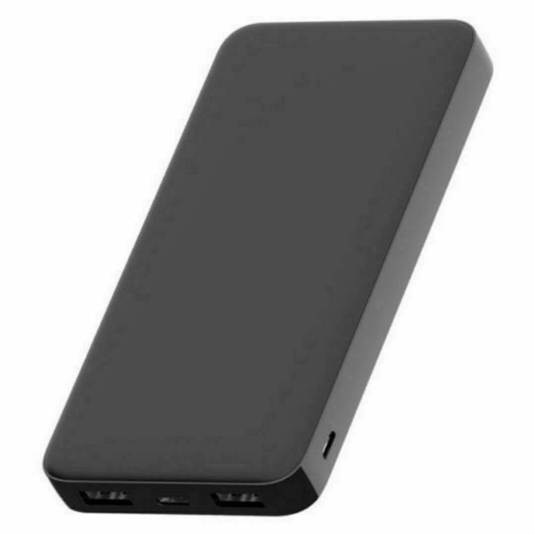 モバイルバッテリー10,000ｍAh ブラック 3台同時充電可能 スマホ/家電/カメラのスマートフォン/携帯電話(バッテリー/充電器)の商品写真