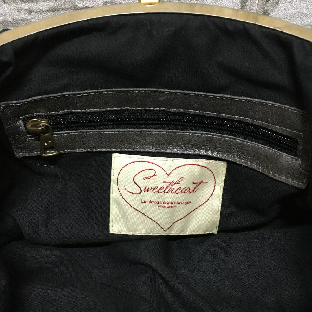 H.P.FRANCE(アッシュペーフランス)のロンドン製　SWEET HEART　バッグ　USED　10959 レディースのバッグ(ショルダーバッグ)の商品写真