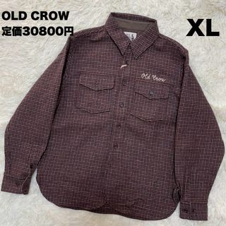 【新品未使用タグ付】OLD CROW 千鳥柄 ウール アルパカ シャツジャケット(シャツ)