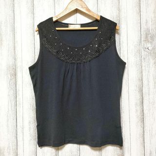 CLEO SUN　(L)　タンクトップ　レース　ラインストーン(タンクトップ)