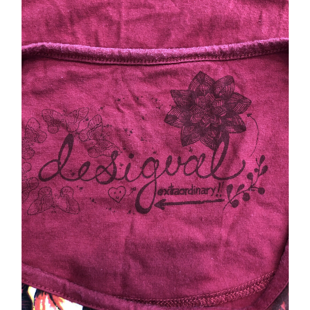 DESIGUAL(デシグアル)のデジグアル 長袖カットソー ビジュー付き 花柄 レディース L レディースのトップス(カットソー(長袖/七分))の商品写真