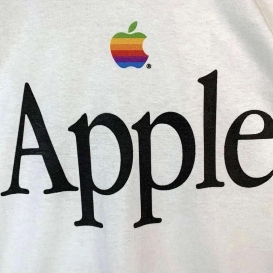 アップル リンゴ付き ホワイト サイズL  メンズのトップス(Tシャツ/カットソー(半袖/袖なし))の商品写真