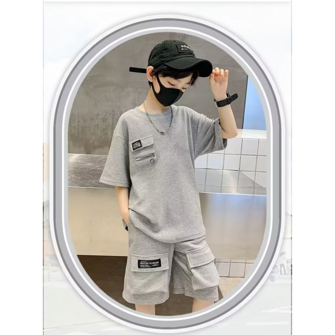 キッズ　セットアップ　上下セット　スポーツウェア　おしゃれ　かっこいい キッズ/ベビー/マタニティのキッズ服男の子用(90cm~)(Tシャツ/カットソー)の商品写真