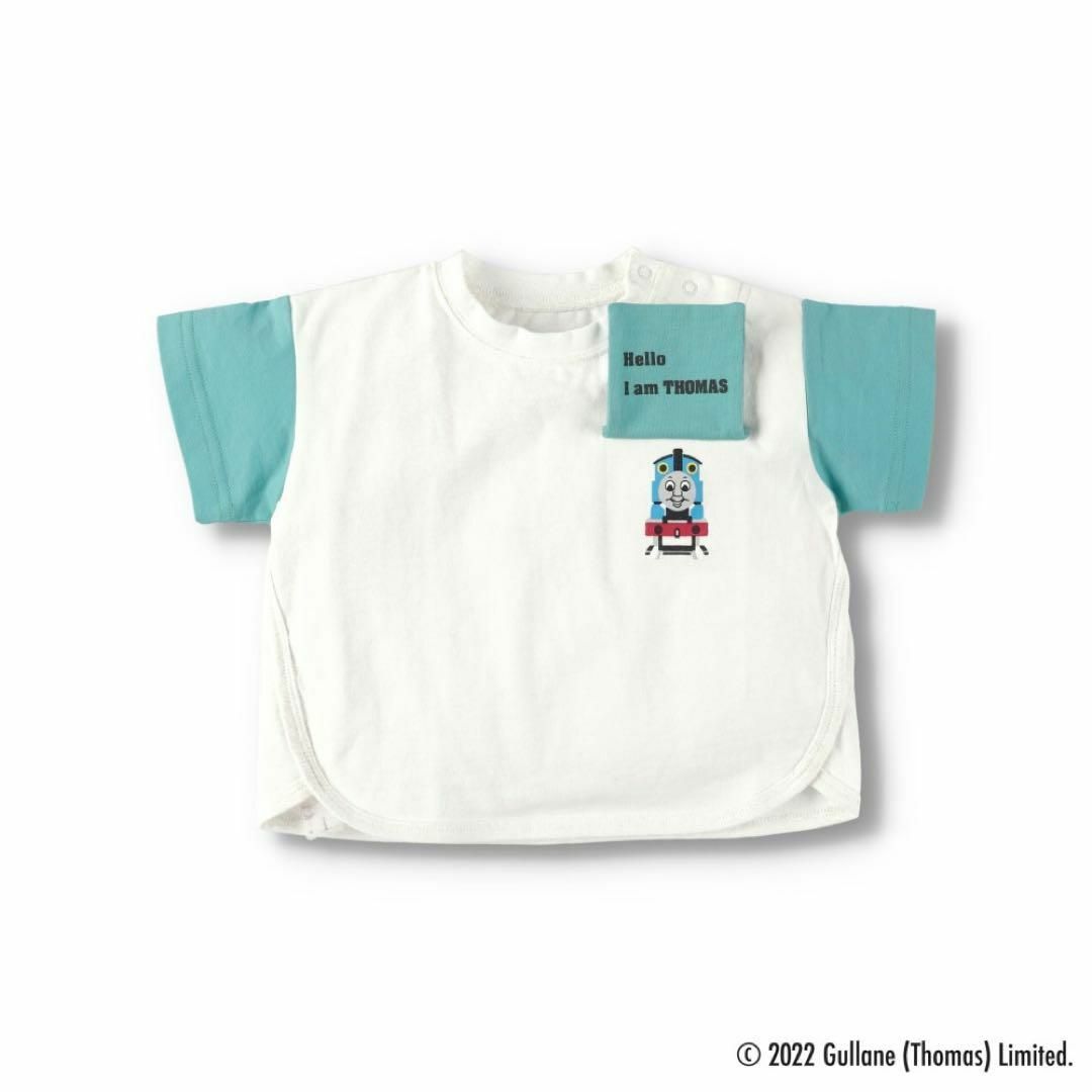 Branshes(ブランシェス)の新品　branshes トーマス　シルエットギミック半袖Tシャツ　子供　白　80 キッズ/ベビー/マタニティのベビー服(~85cm)(Ｔシャツ)の商品写真