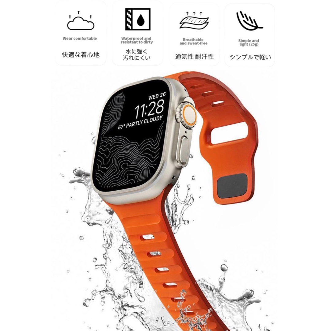 Apple watch bandアップルウォッチバンド スポーツバンド 人気最新 メンズの時計(ラバーベルト)の商品写真