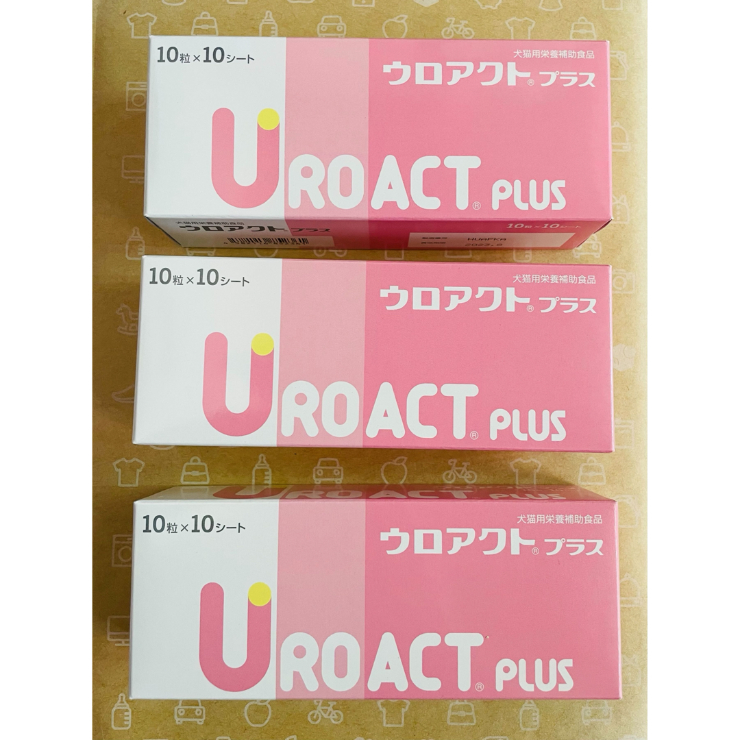 ウロアクトプラス 犬猫用栄養補助食品 100粒×3箱【賞味期限:2025.11】 その他のペット用品(ペットフード)の商品写真