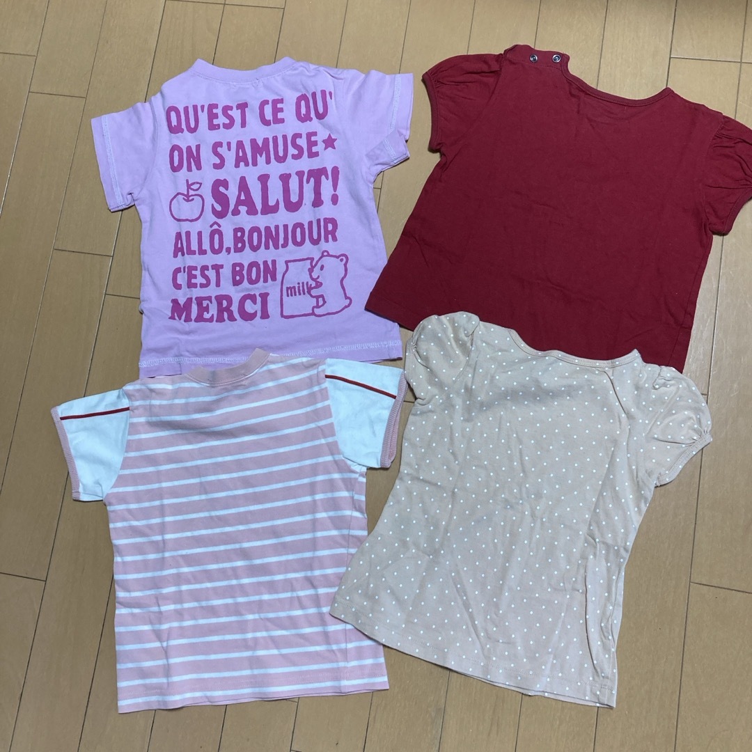 HusHush(ハッシュアッシュ)の90センチTシャツ4枚セット キッズ/ベビー/マタニティのキッズ服女の子用(90cm~)(Tシャツ/カットソー)の商品写真