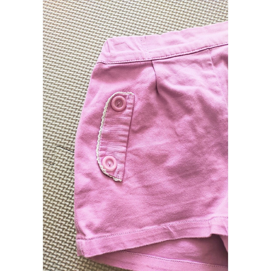 BeBe(ベベ)のBeBe ショートパンツ　ピンク　パープル キッズ/ベビー/マタニティのキッズ服女の子用(90cm~)(パンツ/スパッツ)の商品写真