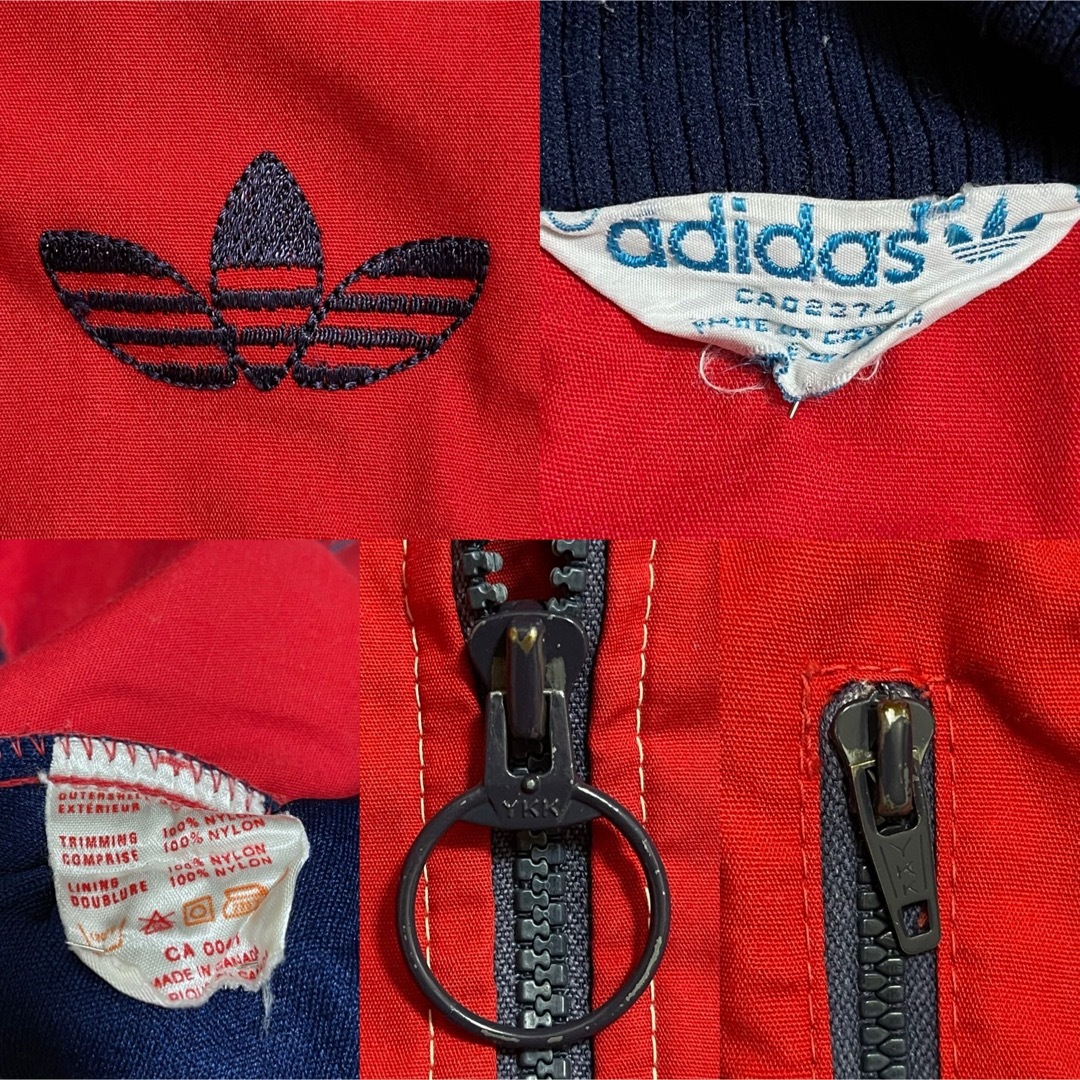 adidas(アディダス)の80s美品WS】アディダス刺繍トラックジャケット古着女子ジャージトップ　激レア赤 レディースのトップス(その他)の商品写真