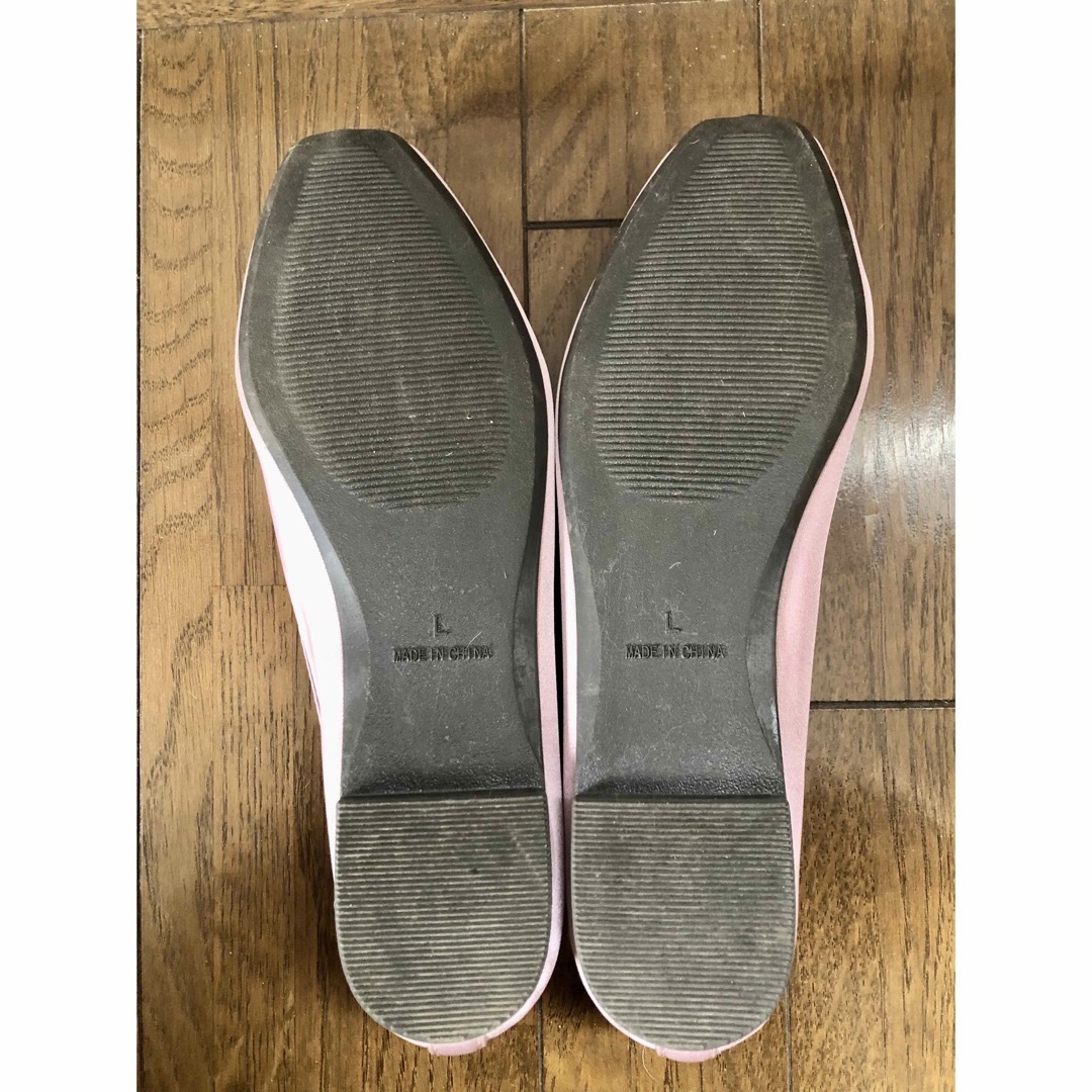 GU(ジーユー)の《GU》ピンクサテン　カンフーシューズ　Lサイズ レディースの靴/シューズ(バレエシューズ)の商品写真