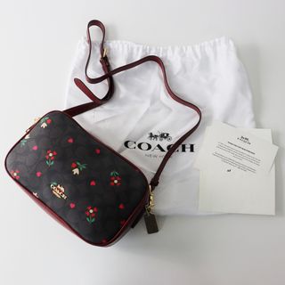 コーチ(COACH)の未使用 コーチ COACH C7617 シグネチャー ハート ペタルプリント ショルダーバッグ/レッド クロスボディ【2400013839235】(ショルダーバッグ)