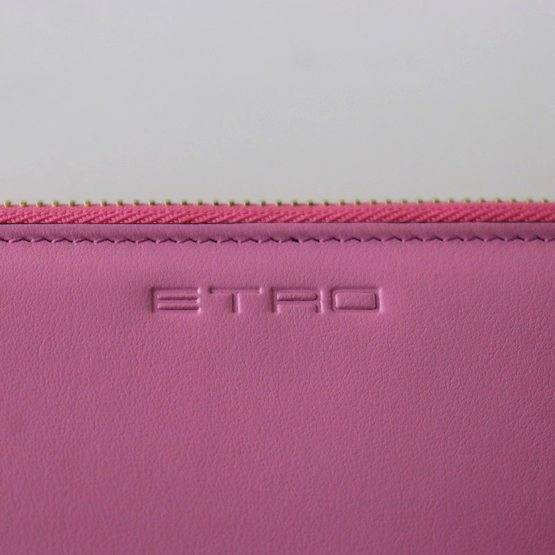 ETRO(エトロ)の極美品 エトロ ETRO 1G217 ラウンドファスナー ウォレット/ピンク ロング 長財布 ペイズリー【2400013839259】 レディースのファッション小物(財布)の商品写真