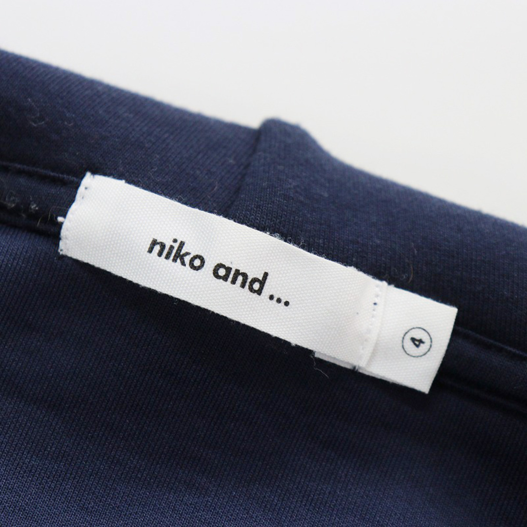 niko and...(ニコアンド)のニコアンド niko and… スウェットフーディー L/ネイビー トップス 紺 長袖【2400013848046】 レディースのトップス(パーカー)の商品写真