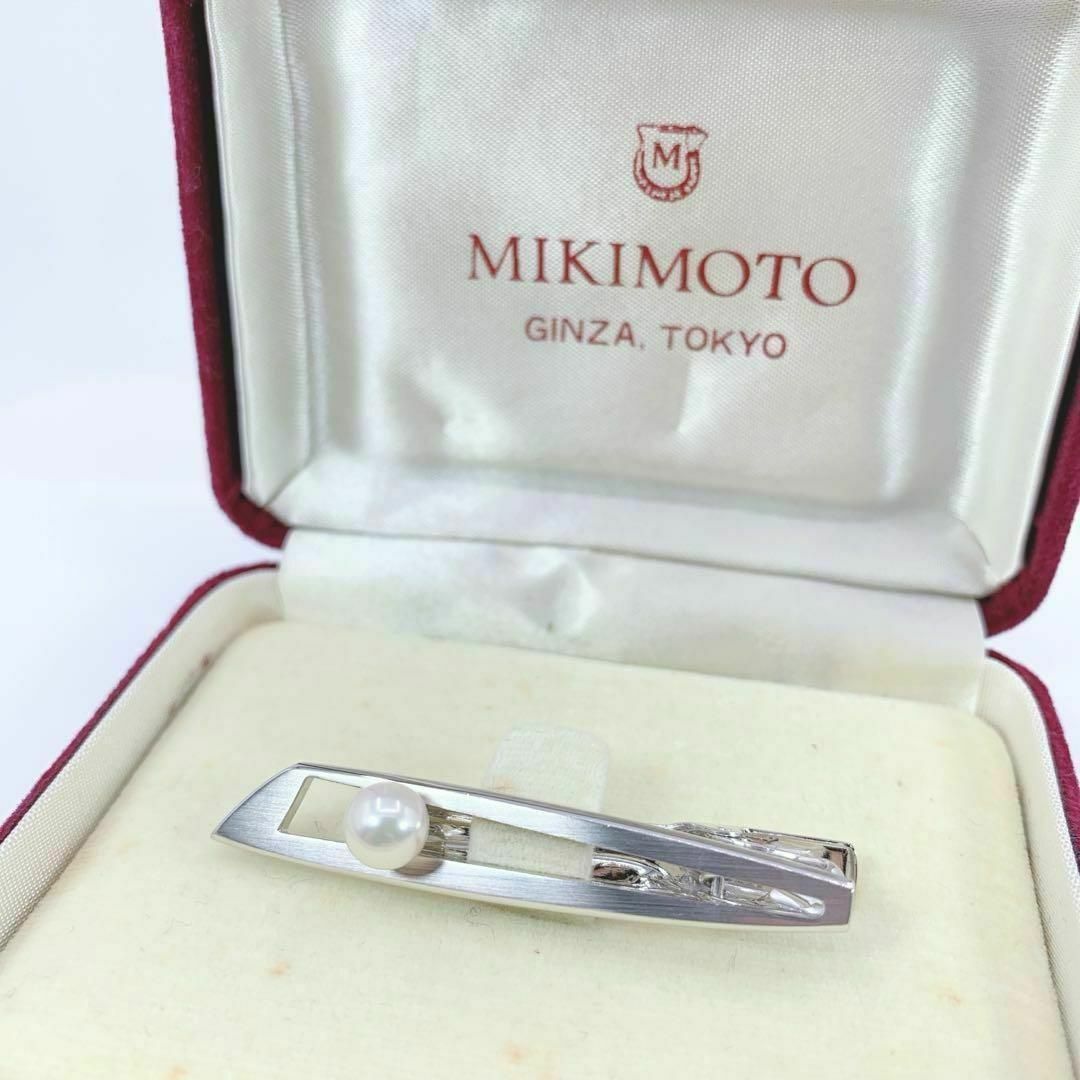 MIKIMOTO(ミキモト)の【箱付き未使用】MIKIMOTO　ミキモト　ネクタイピン　シルバー　本真珠 メンズのファッション小物(ネクタイピン)の商品写真