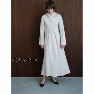 クラネ(CLANE)のCLANE FRONT CROSS ONE PIECE クラネ ワンピース(ロングワンピース/マキシワンピース)