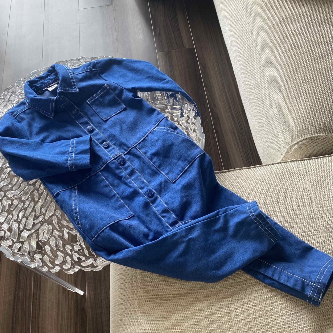 PETIT BATEAU(プチバトー)のプチバトー　デニム　ロンパース キッズ/ベビー/マタニティのベビー服(~85cm)(ロンパース)の商品写真