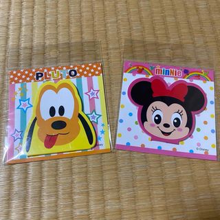 ディズニー(Disney)のディズニー ミニー プルート フェイスふせんメモ(キャラクターグッズ)